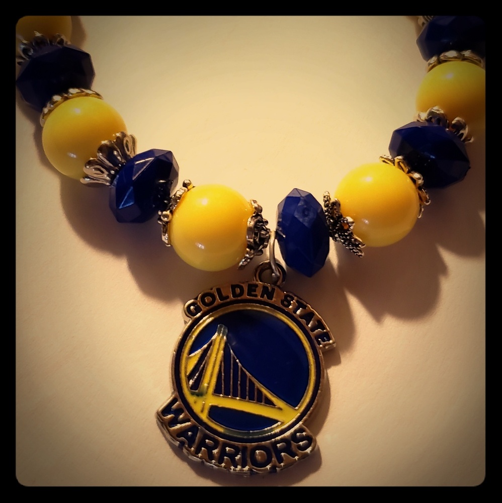 Handmade one of a kind Warriors bracelet